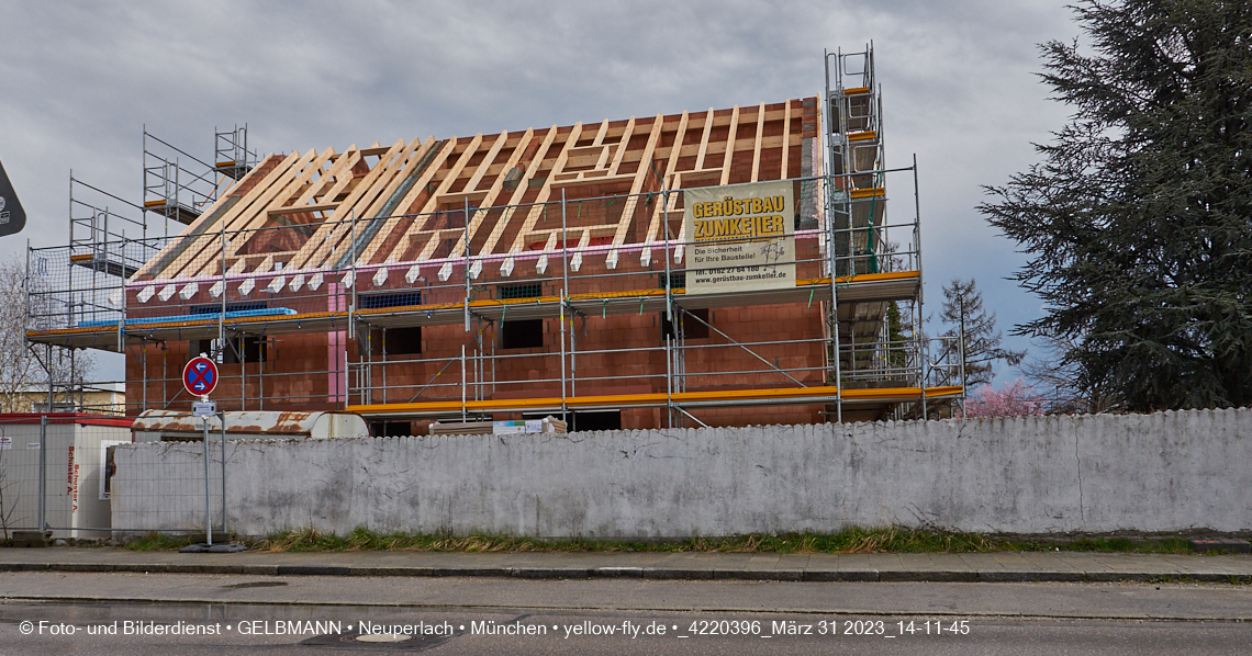 31.03.2023 - Baustelle zu einem Mehrfamilienhaus in der Niederalmstraße 16